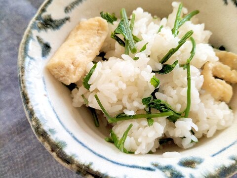 木の芽(アケビの芽)の混ぜご飯♩